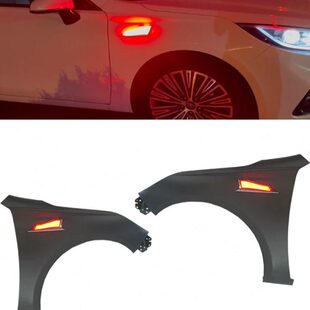 适配经典18-22款红旗H5改装叶子板带灯流光灯转向灯旗标流水效果