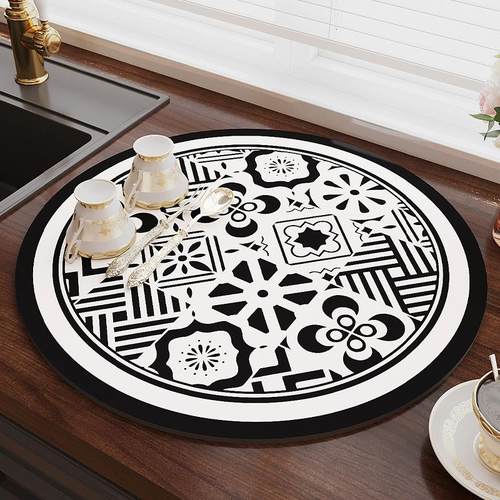 厨房台面沥水垫吧台杯子碗盘干燥垫子酒吧茶台免洗隔热垫吸水杯垫