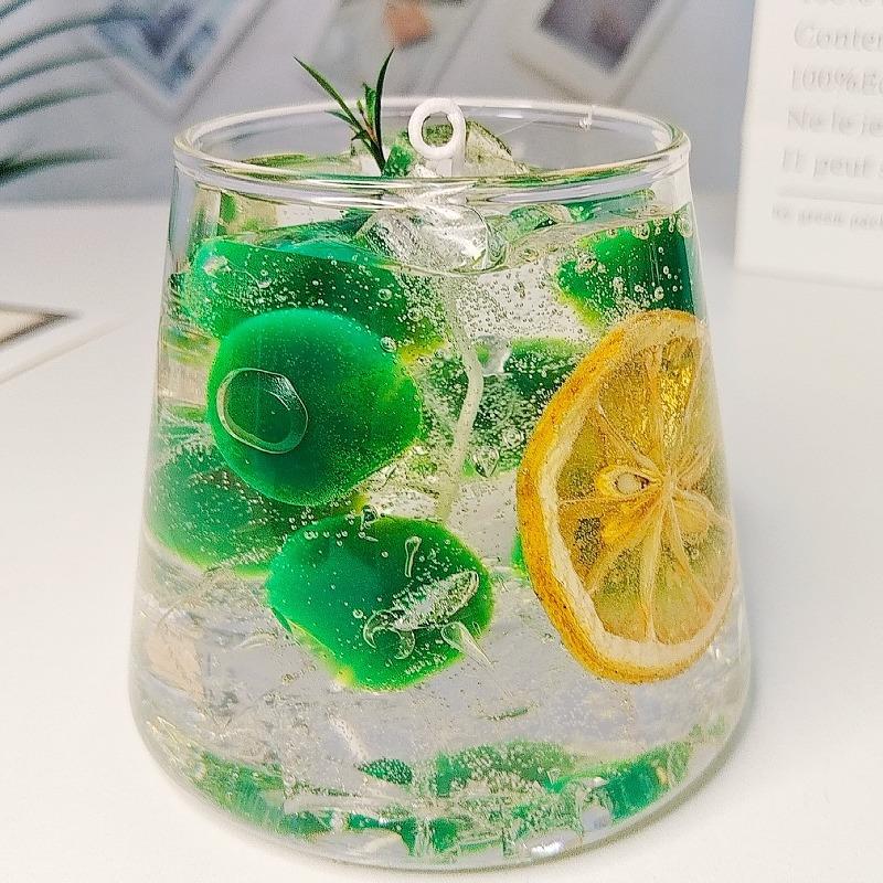 青提柠檬气泡水饮品蜡烛 送闺蜜小众创意礼品汽水饮料香薰蜡烛