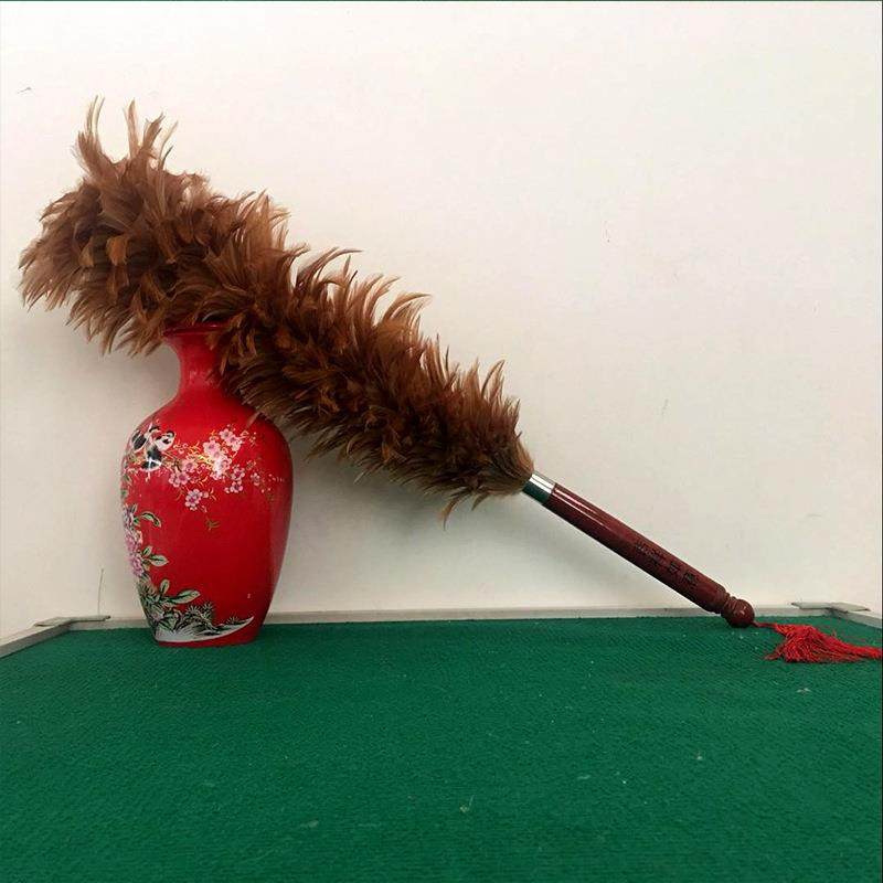 鸡毛掸子除尘吉祥如意木质手柄桌面掸经济实用古风掸家具家用