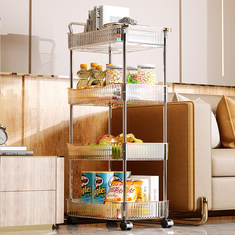 小推车置物架厨房落地卧室多层婴儿零食移动浴室卫生间收纳储物架