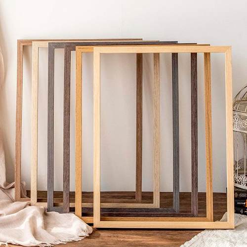 数字油画外框装裱复古实木广告画框海报框十字绣相框挂墙拼图框