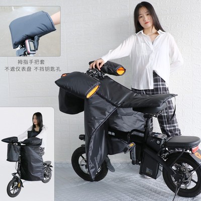 电动自行车挡风被冬季加绒加厚防水折叠小型电单车防X风罩开叉春