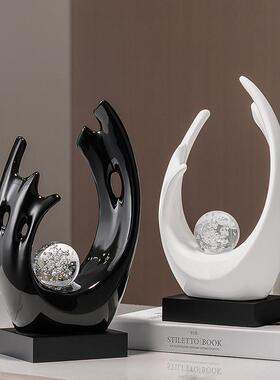 掌上明珠轻奢感客厅玄关办公室桌面酒柜电视柜装饰摆件工艺品