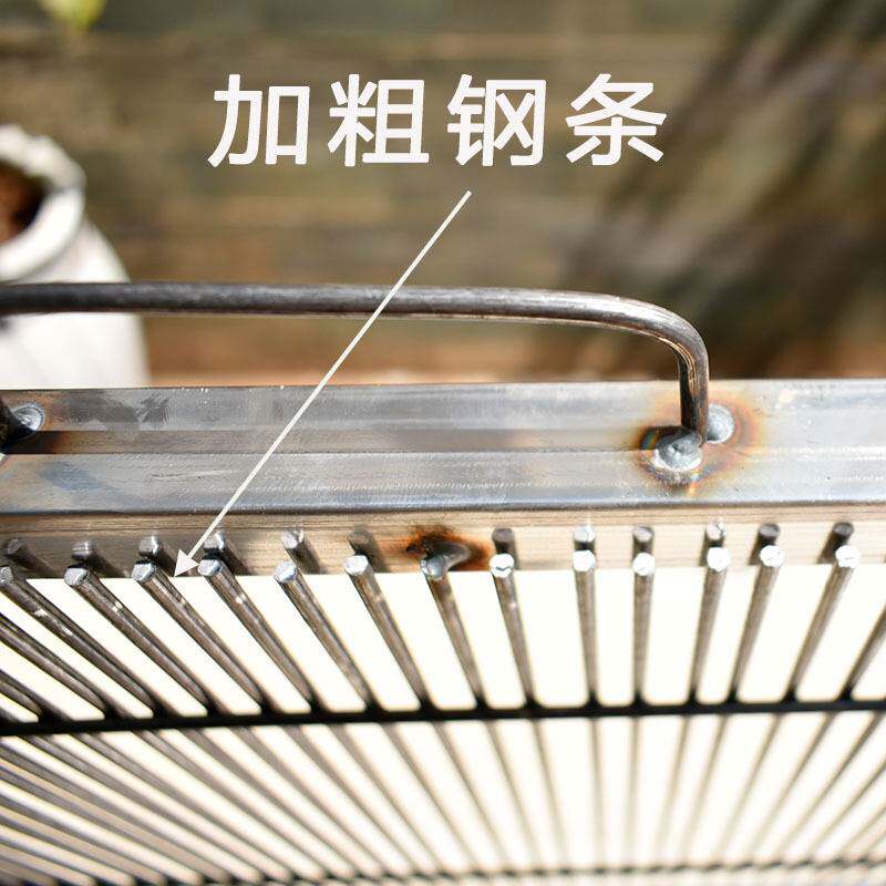 烧烤架子户外家用烧烤炉木炭火盆烧烤桌商用摆摊不锈钢方形烤新品