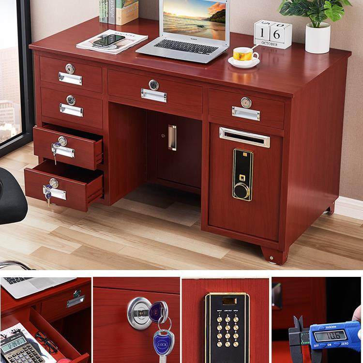 全钢保险桌带保险柜的办公桌投币财务桌办公室家用重型2025新款保