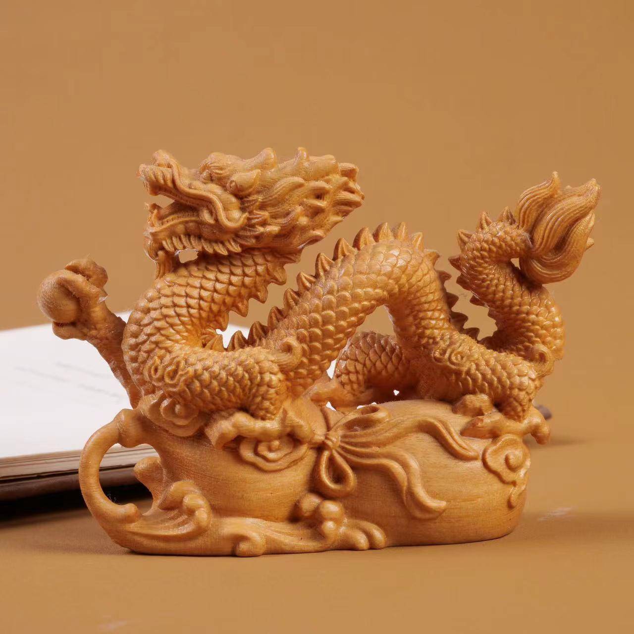 龙年崖柏实木龙摆件生肖龙木雕龙生肖吉祥物工艺品木质龙木头青龙图片