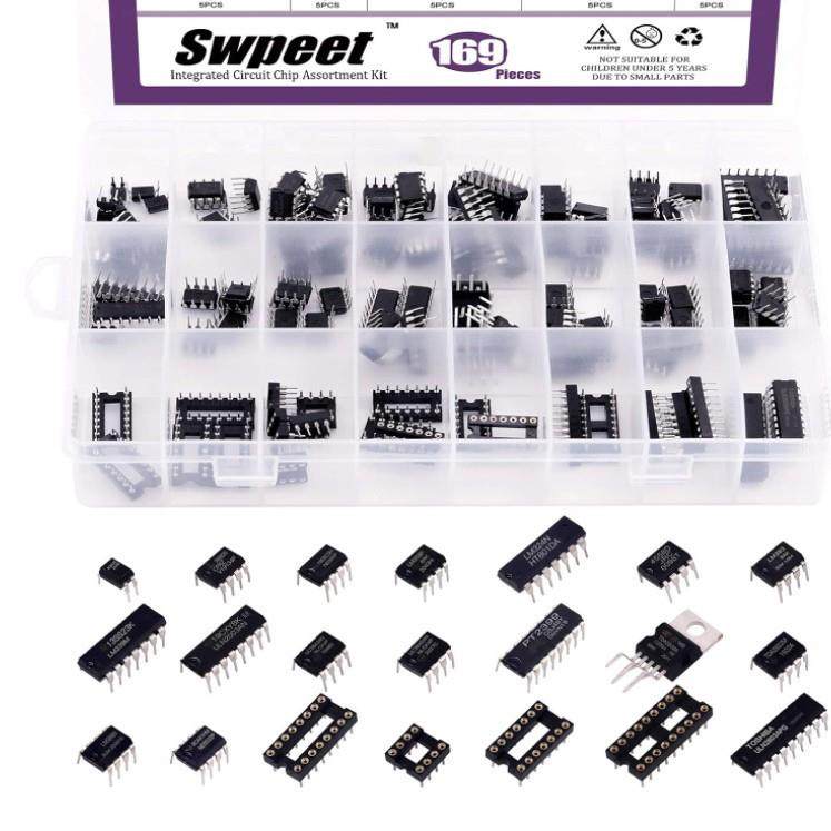 169件21种集成电路芯片组合套件振荡器LM324LM358LM386LM393