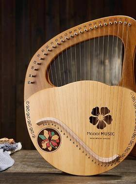 单板莱雅琴初学者16弦里尔琴里拉琴10弦lyre7弦音小众乐器竖琴19