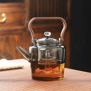 耐高温高硼硅玻璃煮茶壶提梁壶家用泡茶壶花茶壶大容量耐热茶壶蒸