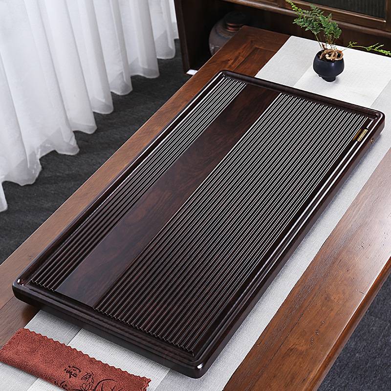 德国电木款整块茶盘家用新款实木茶台排水小型办公室茶海托盘轻奢