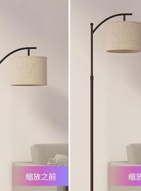 跨LE色D简约落地灯客厅卧室床53019头境中伸缩杆立式古台灯三温调