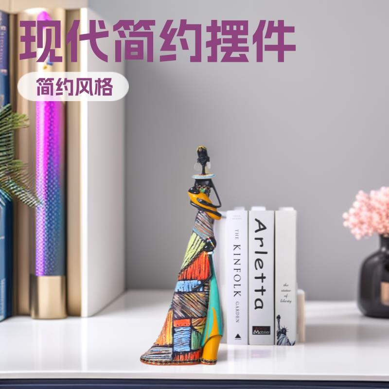 跨境树脂工艺品摆件现代简约风格家居客厅卧室床头书房书柜台摆件