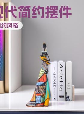 跨境树脂工艺品摆件现代简约风格家居客厅卧室床头书房书柜台摆件