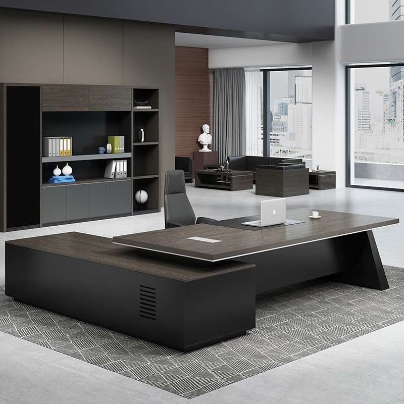 总裁大班台组合主管班台书柜 办公现代简约经理桌新中式班台书柜