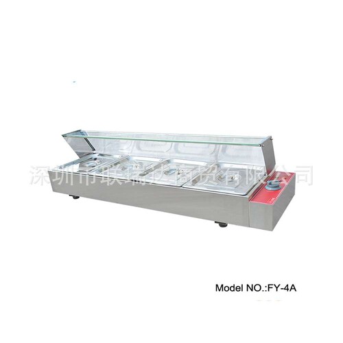 FY-4A四盆汤池带玻璃罩Bain Marie商用电热汤池