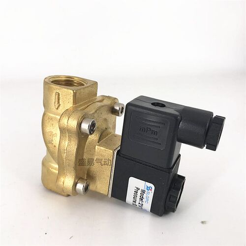 亚德客型电磁阀二位二通2V130-10 3分先导式水阀气阀AC220V DC24V