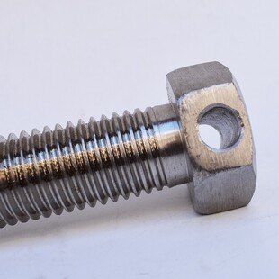 不锈钢304非标螺杆外六角眼螺丝穿孔螺栓车加工异型螺杆定制