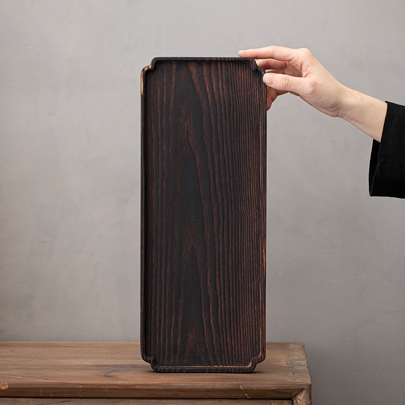 白蜡木碳烧干泡台 茶盘 整块实木小茶台功夫茶具托盘壶承家用茶海