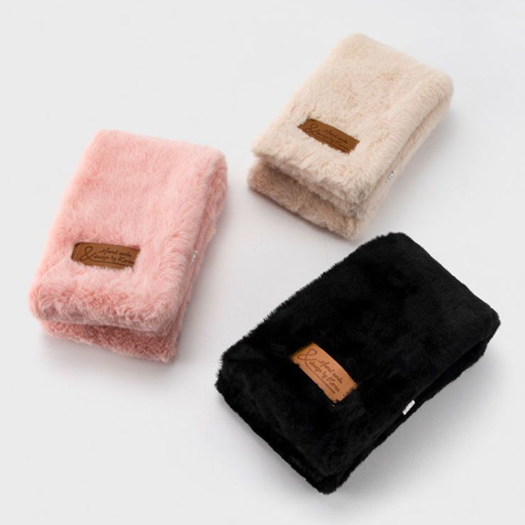 围巾女冬款韩版仿雷克斯兔毛毛绒款交叉围巾毛茸茸可爱百搭新款20