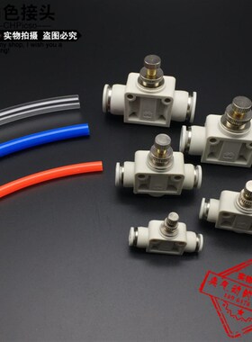 CHPisco匹士克白色PU气管道型节流阀PA(SA)-4/6/8/10/12mm调速阀