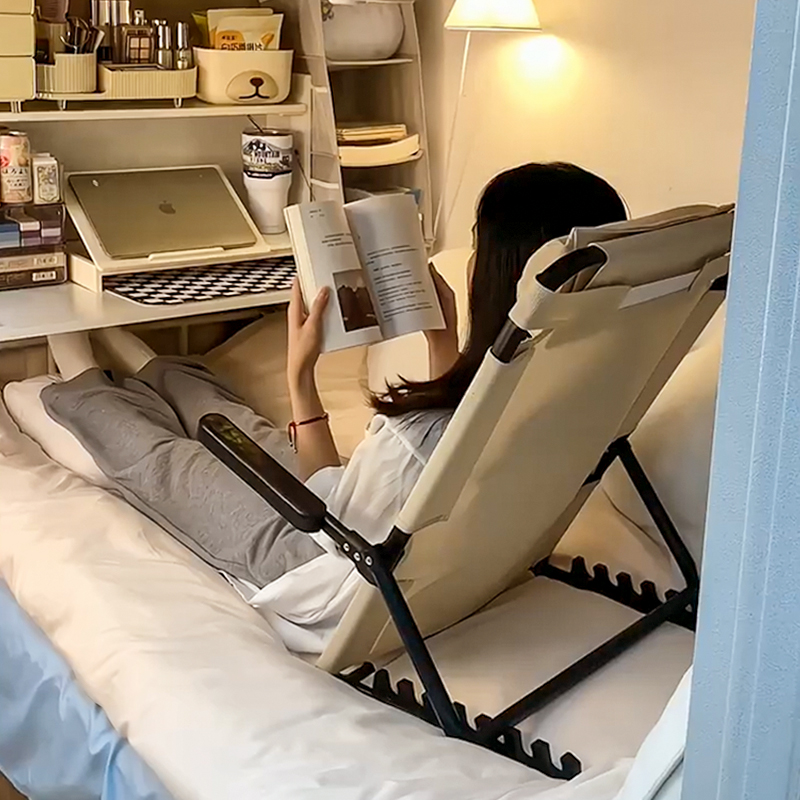 牀上靠背椅大学生宿舍神器懒人沙发躺椅座垫椅榻榻米可调节摺叠垫