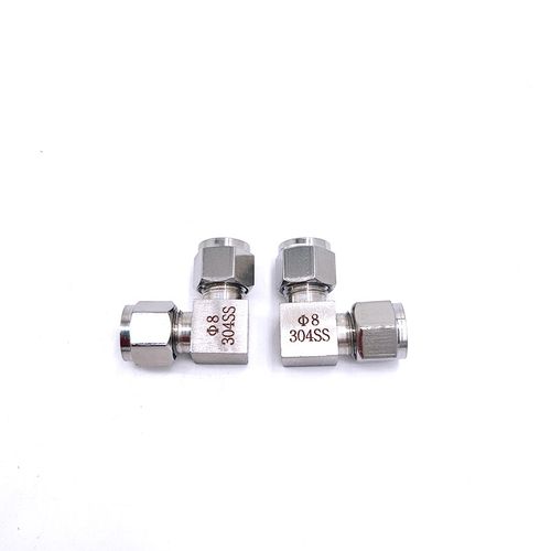 304/316不锈钢卡套弯头中间双卡仪表铜气源管90度变异径直角弯通