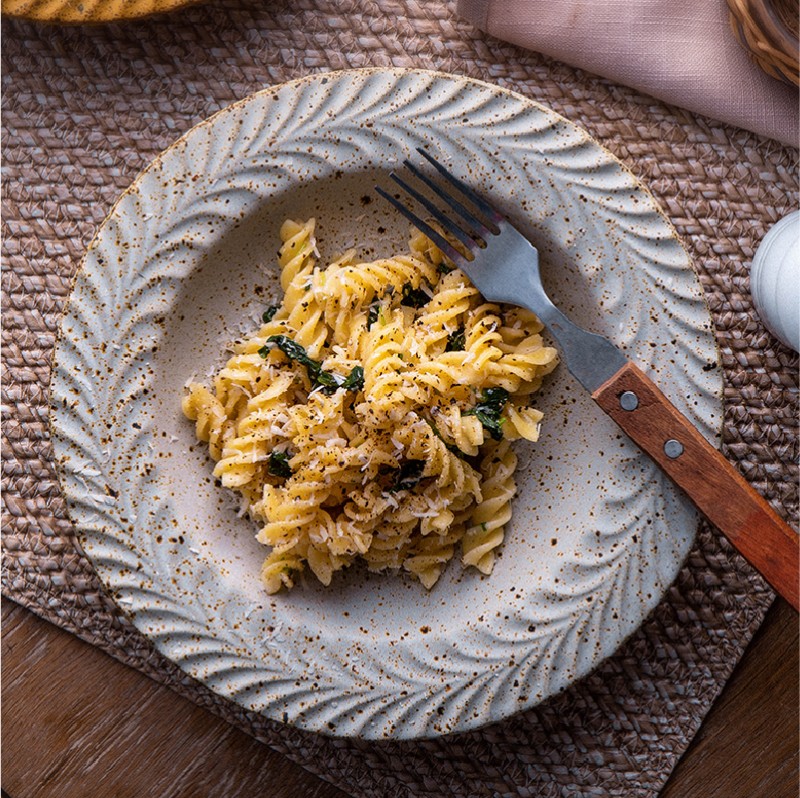 朵颐rust创意草帽盘北欧风格意面盘家用西餐汤盘甜品盘创意菜盘