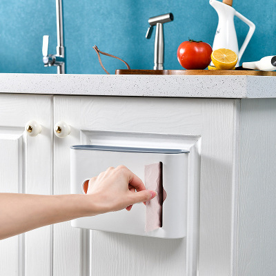 垃圾袋收纳盒壁挂可视大容量带置物架厨房放塑料袋子抽取式整理盒