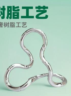 现代轻奢树脂电镀莫比环桌面装饰品客厅茶几电视柜样板间家居摆件