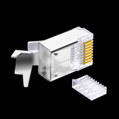 CNCOB出口型六类屏蔽两件式水晶头FTP千兆网络接头RJ45头带尾夹