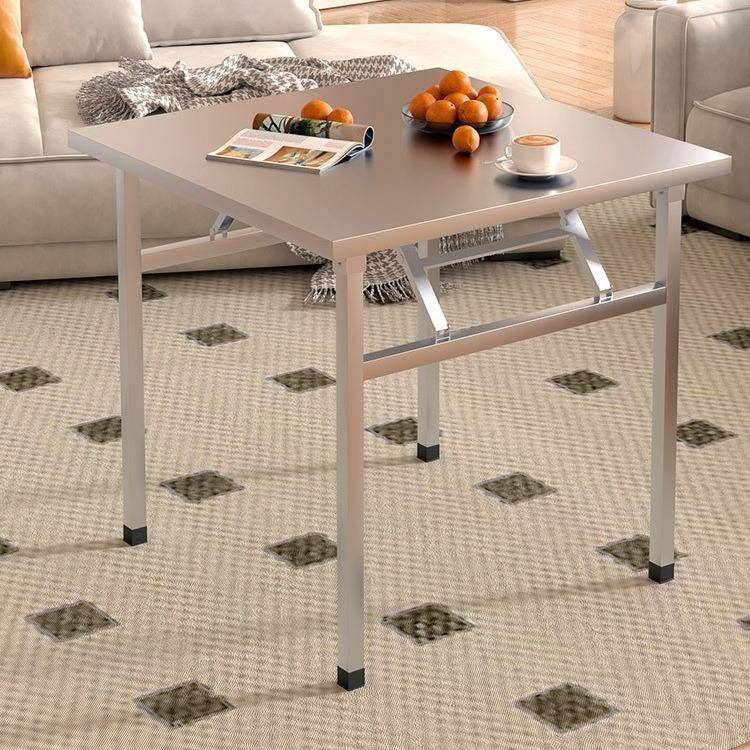 简易不锈钢折叠桌户外摆摊商用夜市简易餐桌小方桌便携式烧烤桌子