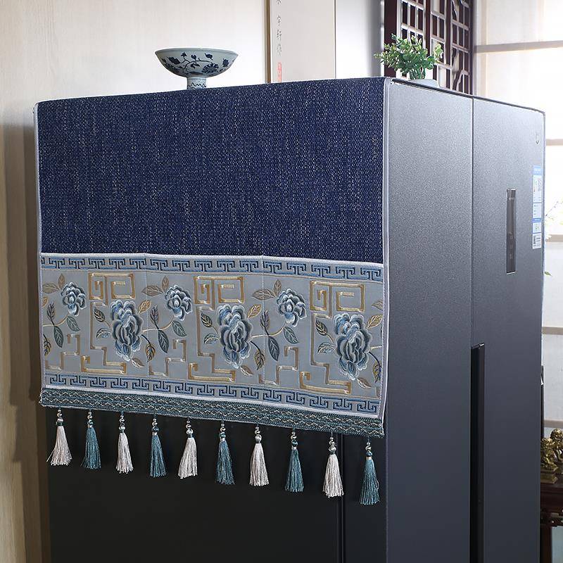 冰箱防尘盖布罩巾顶轻奢中式绣花单双开门卡萨帝家用2025新款