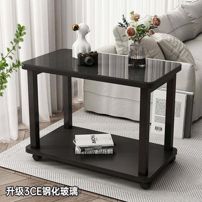 简约现代边几沙发边柜客厅家用钢化玻璃茶几小桌子阳台喝茶小方桌,基础建材,脚轮/万向轮,淘宝优惠券,粉丝福利购,淘宝优惠卷