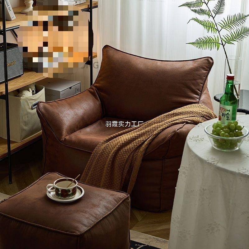 复古单人沙发可坐客厅小户型布艺转角懒人沙发可躺可睡休闲沙发椅