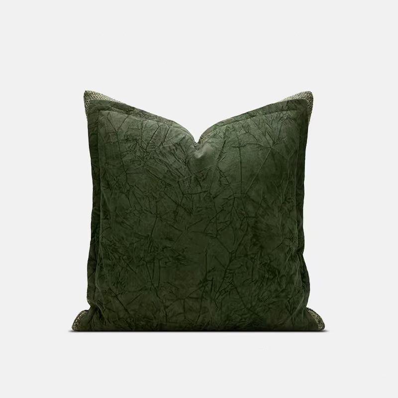 抱轻奢简约现代枕抱沙客厅靠垫方枕样板MBS间酒店枕墨绿靠包腰发