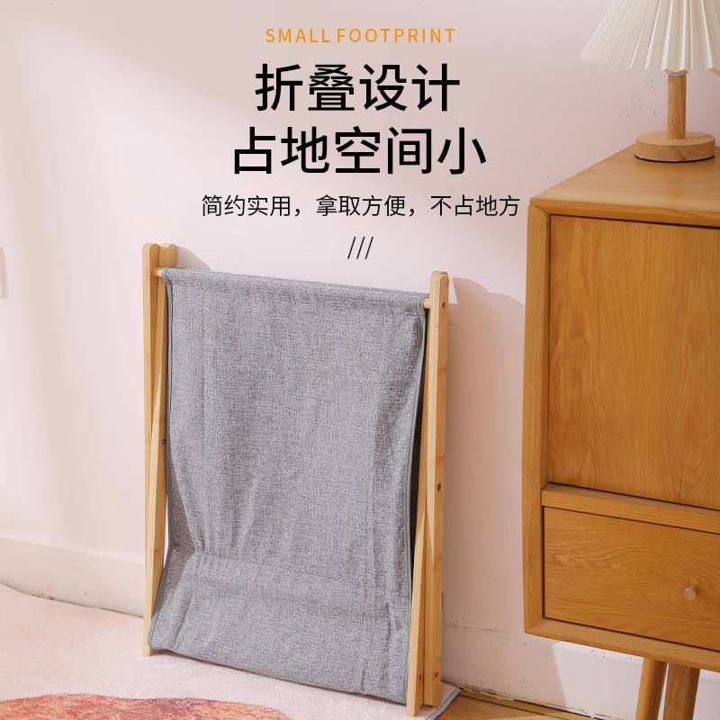 竹架布袋脏衣篓脏衣收纳篮家用折叠酒店浴室多功能置物框简易收纳