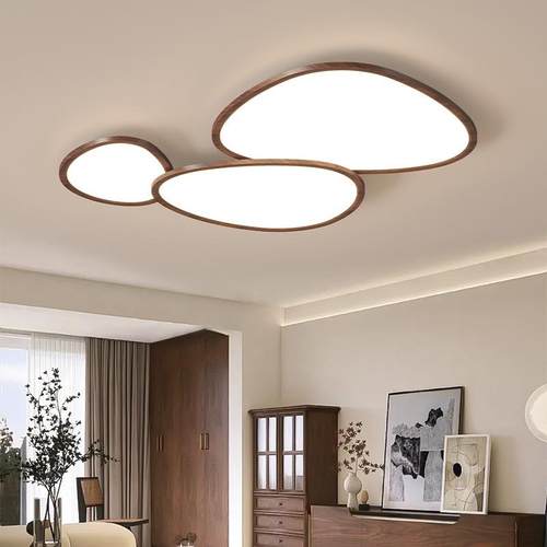 卧室吸顶灯中古风几何新款简约书房新中式复古超薄护眼主卧客厅灯