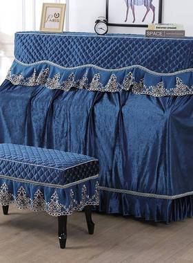 意大利绒紫色欧式布艺全罩钢琴罩钢琴套两件套