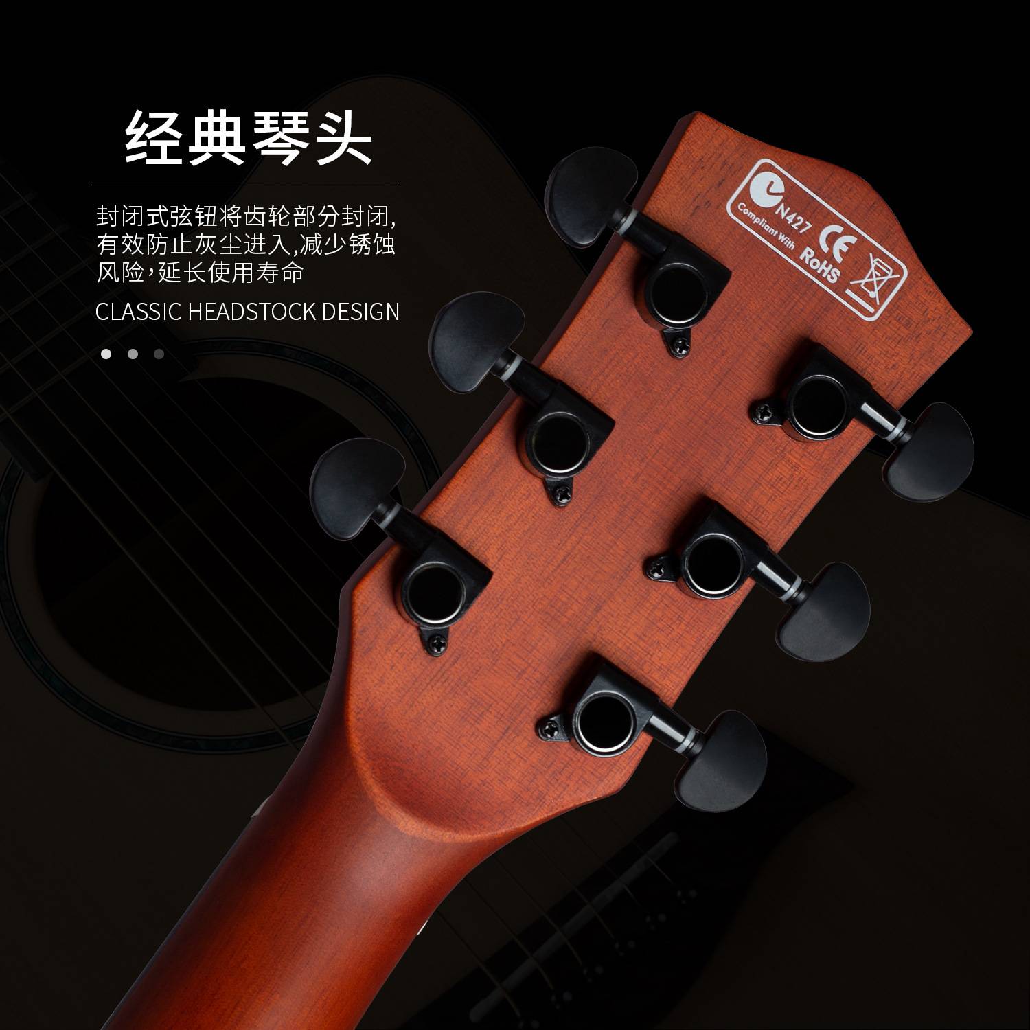 41寸单板民谣吉他 哑光云杉木面单木吉他学生入门guitar乐器工厂