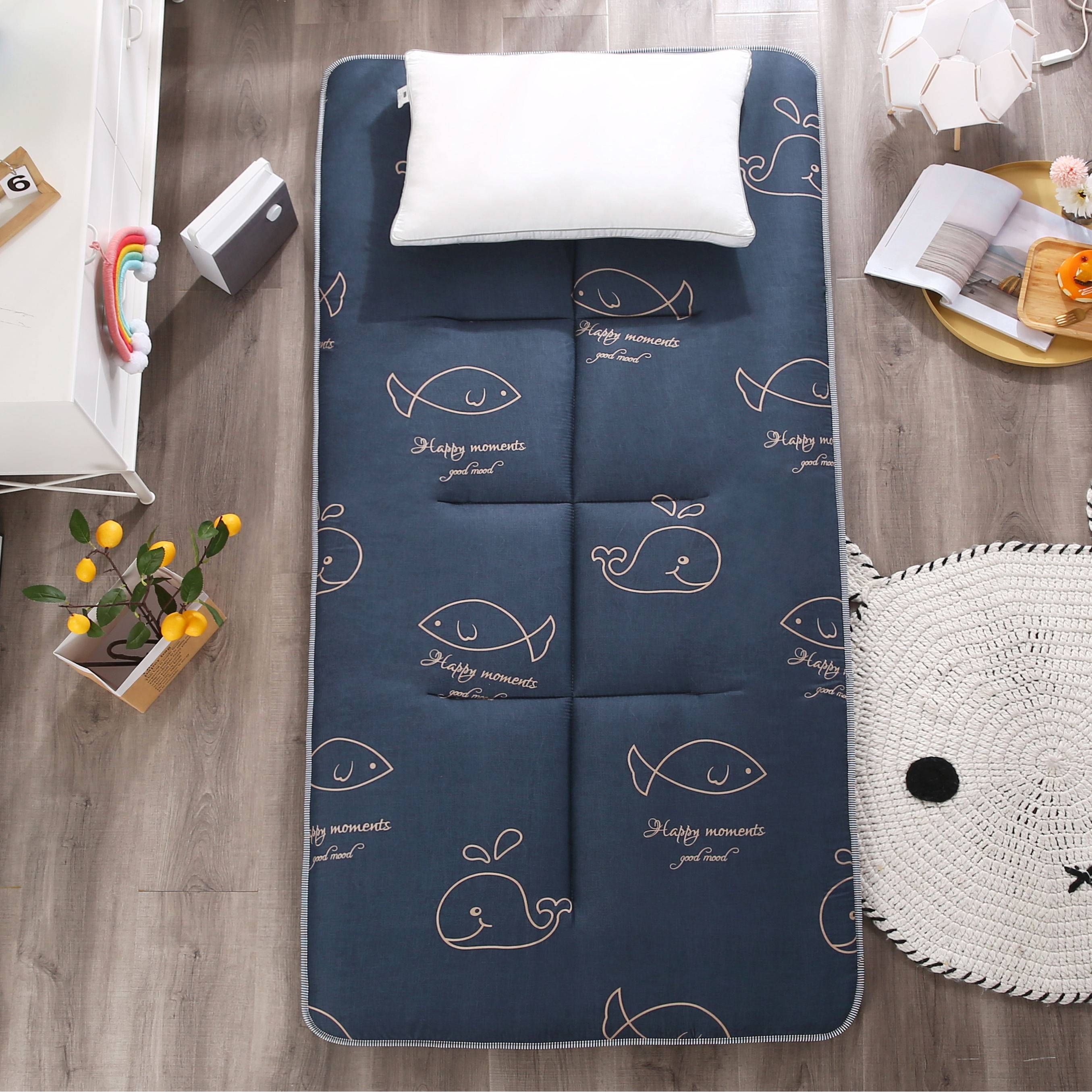 午休睡觉地垫可折叠家用榻榻米软垫子加厚学生宿舍床垫打地铺神器