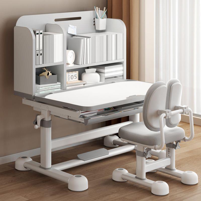 儿童学习桌椅套装小学生初中生书桌椅手摇升降桌写字作业书桌套装