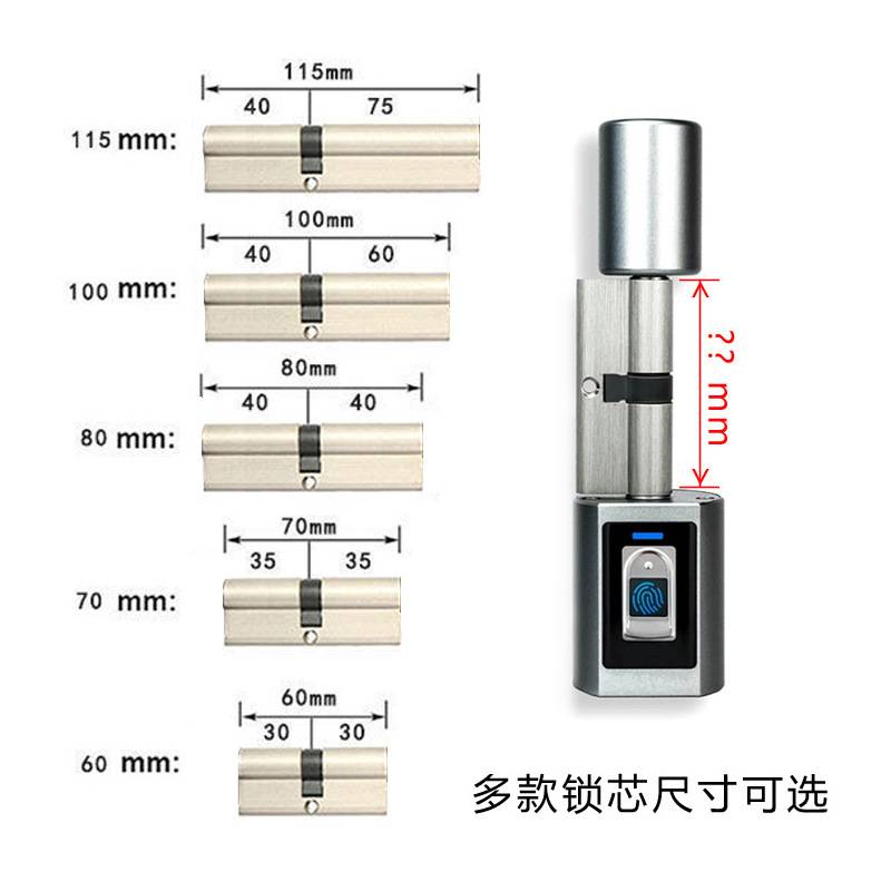 简易安装锁体通用指纹锁芯微锁智能锁芯指纹锁家用防盗门电子锁
