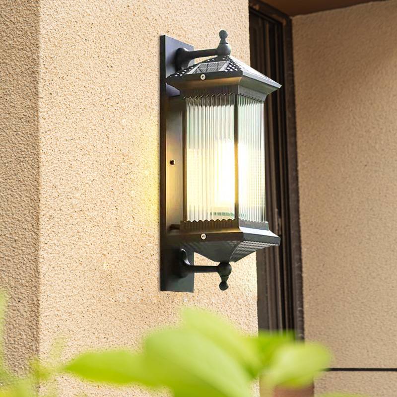 太阳能户外壁灯led新中式大门别墅庭院LED家用室外照明防水壁灯