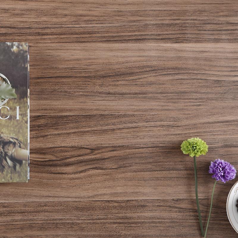 ZQ木纹贴纸自粘加厚家具柜子胡桃木桌面翻新墙纸浅乌木板皮贴木纹