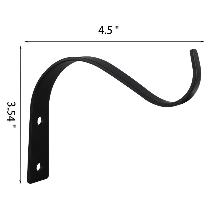 4.5英寸铁艺花篮折弯成型S型金属挂钩家用挂钩悬挂式植物支架