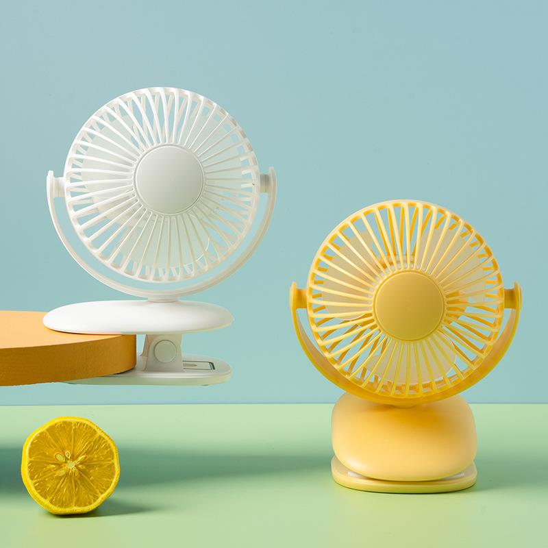 2025新款卡通夹式婴儿车风扇 迷你USB桌面夹子宿舍床头充电小夹扇