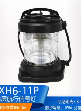 全塑单层船用航行灯信号灯CXH6-11P透明环照灯锚灯65W红色失控灯