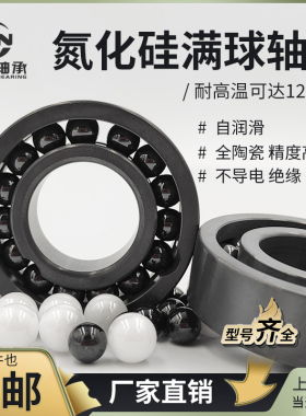 氮化硅满球陶瓷轴承6000 6001 6002 6003 6004 6005 6008 6006CEF