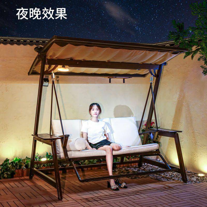 外JF-2815秋千椅儿童双人庭院躺椅吊椅家摇用阳台休闲花园铁户铸